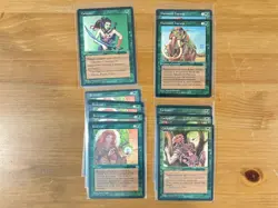 Lot of 10 Green Cards from Homelands Edition MTG 1995 Vintage - Image 1