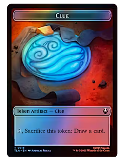 Ally Token (0007) // Clue Token (0018) Foil Avatar MTG - Image 2