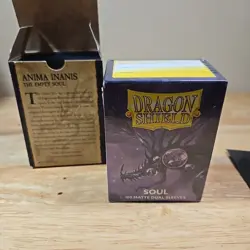 Dual Matte Metallic Soul (Purple) 200 ct Dragon Shield Sleeves Standard Size - Image 3