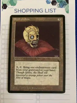 MTG [Skull of Orm] The Dark #109 Regular Uncommon LP/EX Vintage *Ships Free* - Image 1