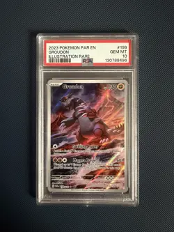 Pokemon TCG Paradox Rift Groudon 199/182 PSA 10 - Image 1