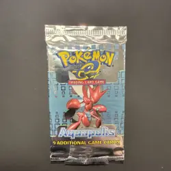 EMPTY Pokemon Aquapolis Booster Pack Scizor Art - Obverse Tear - Image 1