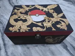 Wooden Deck Box - Personalised Pokemon Trading Card Storage Box Pokemon - Image 1