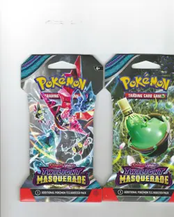 Pokemon TCG: S&S "Twilight Masquerade", Booster Packs- LOT- All 4 ART COVERS - Image 1