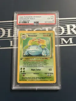 Psa 6 Pokemon Venusaur Holo 1st Edition Spanish Espanol - Image 1