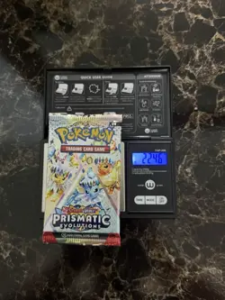 Heavy 22.46! Pokemon Prismatic Evolutions Booster Pack Sealed! Demi-God PackU! - Image 1