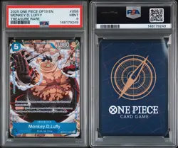 2025 One Piece English Monkey D Luffy OP13-058 Treasure Rare PSA 9 MINT - Image 2