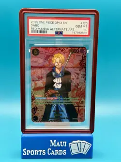 2025 One Piece OP 13 Red Manga Sabo #120 PSA 10 - Image 1