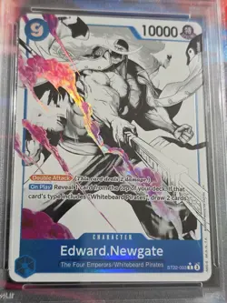 2025 One Piece ST22 EN Edward Newgate #003 Black & White Alt Art PSA 10 - Image 4