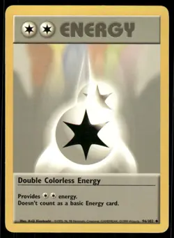 Pokemon Cards Double Colorless Energy 96/102 Base Set Uncommon NM *2 - Image 1