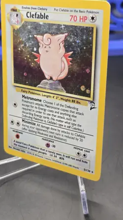 Pokemon TCG Clefable Holo Card Base Set 2 5/130 Nm Rare - Image 2