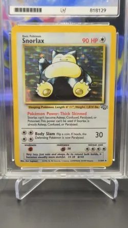 Pokemon Card TCG Snorlax 11/64 Jungle Holo RARE Graded ACE 4 - Image 2