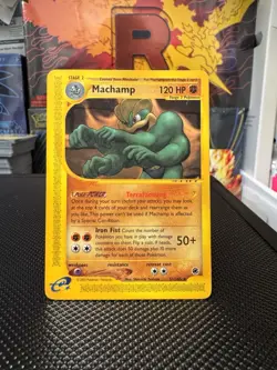 Pokemon Machamp 51/165 Expedition Base Set Rare Regular 120 HP Stage 2 Card - Image 1