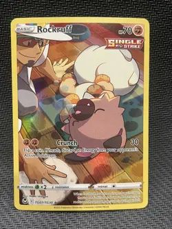 Rockruff TG07/TG30 Silver Tempest Full Art Ultra Rare Holo Pokemon Card - Image 1