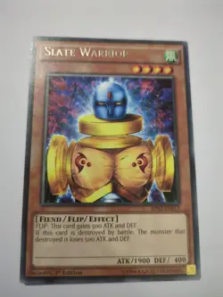 Slate Warrior Rare 1st Edition YuGiOh Card - Image 1