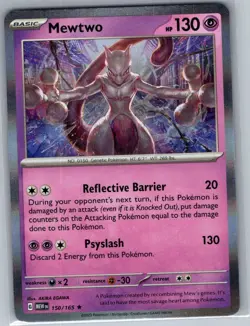 Mewtwo 150/165 Holo SV: Scarlet & Violet 151 - Pokemon Card - NM - Image 1