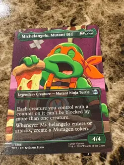 MICHAELANGELO, MUTANT BFF Magic MTG Teenage Mutant Ninja Turtles Borderless - Image 1