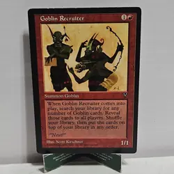 Magic: The Gathering Goblin Recruiter Visions Regular Creature Uncommon V 1/1 - Image 1