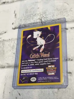 Pokemon CATCH MEW Card Promo Pokemon the Movie 1999 Wizards of the Coast NM/MT - Image 2
