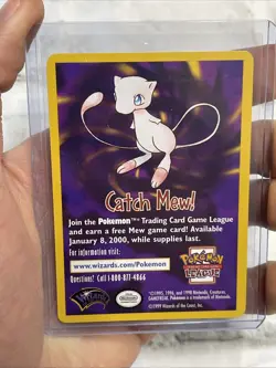 Pokemon CATCH MEW Card Promo Pokemon the Movie 1999 Wizards of the Coast NM/MT - Image 3