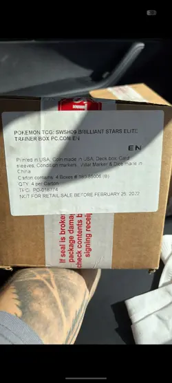 Pokemon Center Brilliant Stars Elite Trainer Box ETB factory Sealed Case of 4 - Image 1