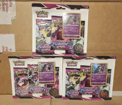 POKEMON SWORD & SHIELD FUSION STRIKE 3 PACK BLISTER ESPEON PROMO Lot Of 3 - Image 1
