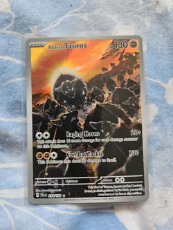 Pokemon TCG Paldean Tauros Scarlet Violet Holo Rare Card 218/193 Paldea Evolved - Image 1