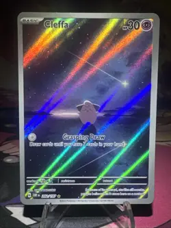 Cleffa Pokemon TCG Full Art Illustration Rare Holo Obsidian Flames 202/197 NM - Image 1