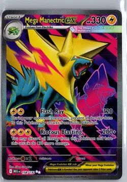 Mega Manectric ex 158/132 Ultra Rare Mega Evolution Pokemon Near Mint - Image 1