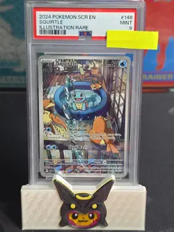 SQUIRTLE ILLUSTRATION RARE POKEMON SCR EN-STELLAR CROWN 2024 148 PSA 9 - Image 1