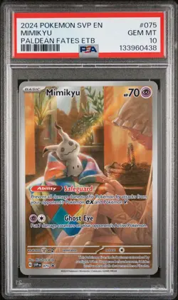 2024 POKEMON SVP EN-SV BLACK STAR PROMO #075 MIMIKYU PSA 10 - Image 1