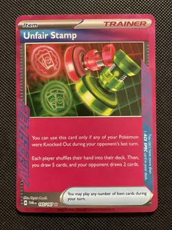 Pokemon TCG Twilight Masquerade Unfair Stamp 165/167 - Image 1