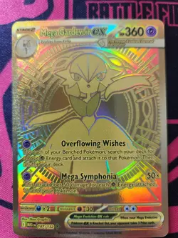 Pokemon Mega Gardevoir EX 187/132 Mega Evolution Holo Full Art Mega Hyper Rare - Image 1