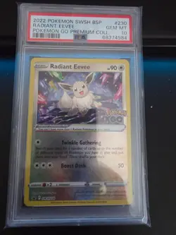 2022 POKEMON SWSH BLACK STAR PROMO #230 RADIANT EEVEE PSA 10 - Image 1