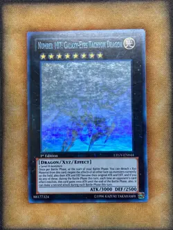 Yugioh Number 107: Galaxy-Eyes Tachyon Dragon LTGY-EN044 Ghost Rare 1st Ed LP - Image 1