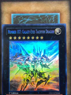 Yugioh Number 107: Galaxy-Eyes Tachyon Dragon LTGY-EN044 Ghost Rare 1st Ed LP - Image 2