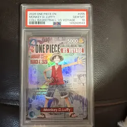 PSA 10 One Piece Card Monkey D. Luffy US College Basketball Voyage Promo - Image 1