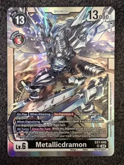Digimon Card Game Metallicdramon EX7-049 SR NM - Image 1