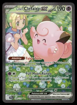 Pokemon Cards Lillie's Clefairy ex 184/159 Journey Together - Image 1
