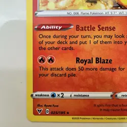 Pokemon Vivid Voltage Charizard Card 25/185 LP - Image 5