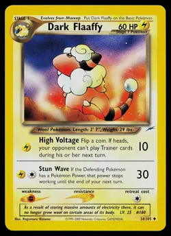 Pokemon Card - Dark Flaaffy Neo Destiny 34/105 Uncommon - Image 1