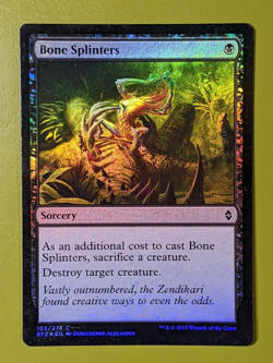 FOIL Bone Splinters x1 Battle for Zendikar 1x Magic the Gathering MTG - Image 1