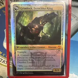 MTG Grimlock, Dinobot Leader / Grimlock, Ferocious King | Hascon 2017 Foil NM - Image 2