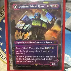 ***FOIL Optimus Prime, Hero Shattered Glass Promo*** MTG Promo Magic Kid Icarus - Image 1