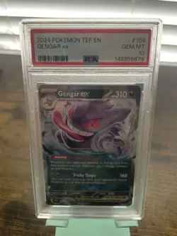 Pokemon TCG Gengar EX Temporal Forces Ultra Rare Card 104/162 PSA 10 - Image 1