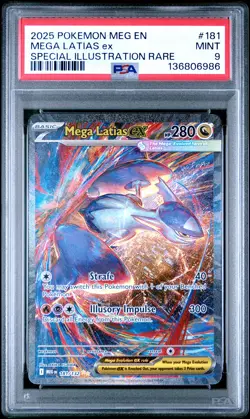 2025 Pokemon Mega Evolution #181 Mega Latias Ex Special Illustration Rare PSA 9 - Image 1