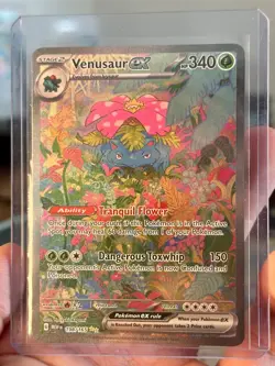 Venusaur ex 198/165 Scarlet & Violet 151 - Special Illustration Rare SIR Pokemon - Image 2