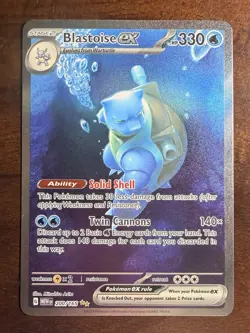 Pokemon Blastoise EX 200/165 Special Illustration Rare SV Scarlet & Violet 151 - Image 1