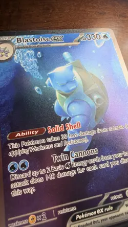 Pokemon Blastoise EX 200/165 Special Illustration Rare SV Scarlet & Violet 151 - Image 3