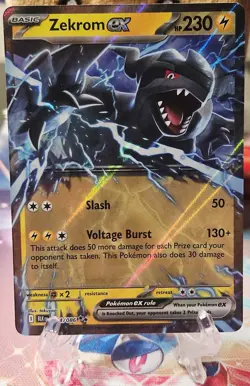 Pokemon Black Bolt Double Rare 034/086 Zekrom ex NM - Image 1